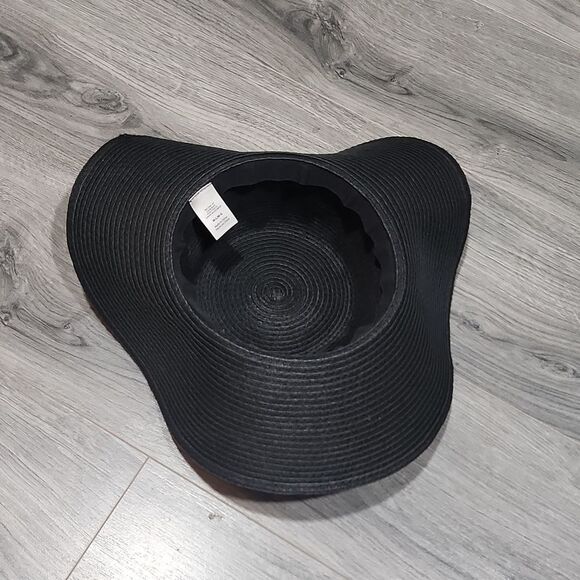 Black Sunhat W/Aztec Neon Patterned Band - Picture 4 of 6